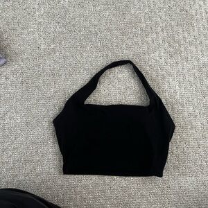 BuffBunny Revolution Halter Crop in Onyx, size M